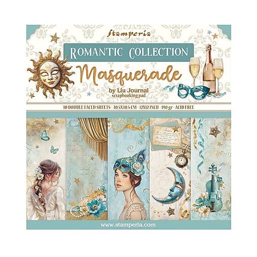 Papier - Stamperia Scrapbook papier Masquerade 12 x 12 - 17570131_