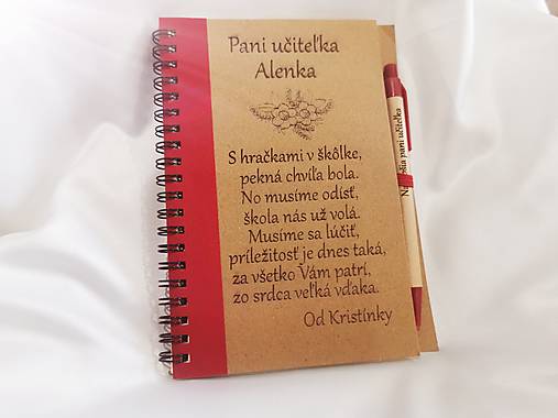 Papiernictvo - Zápisník pre pani učiteľku - 17568472_