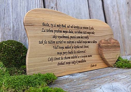 Dekorácie - Tabuľka na postavenie.... Žalm63 - 17569645_