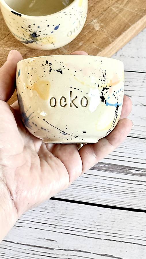 Fľaky - pohárik cappuccino ocko (200ml, bez uška)