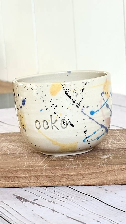 Fľaky - pohárik cappuccino ocko (200ml, bez uška)