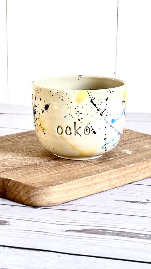 Fľaky - pohárik cappuccino ocko (200ml, bez uška)