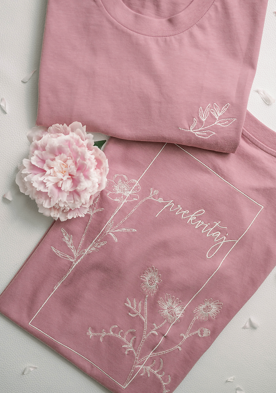 Tričko PREKVITAJ - staroružová