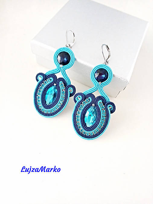 Náušnice - Cynthia soutache náušnice  - 17569414_