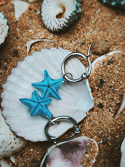 Náušnice krúžky s hviezdicou 