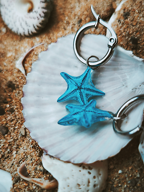 Náušnice krúžky s hviezdicou 