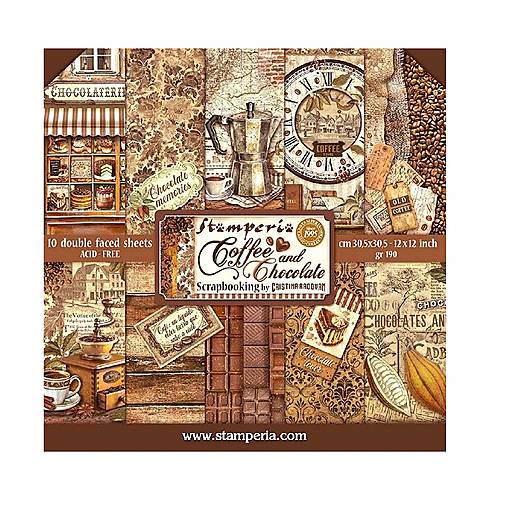 Papier - Scrapbook papier - Coffe and Chocolate - Stamperia  - 12x12 - 17571667_