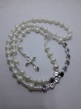 Náhrdelníky - Ruženec s menom a dátumom E245 - 17571714_