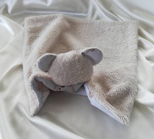 Hračky - Mojkáčik macko- svetlučko béžový - 17570336_