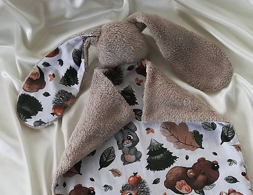 Hračky - Mojkáčik zajko- svetlučko hnedý - 17570495_