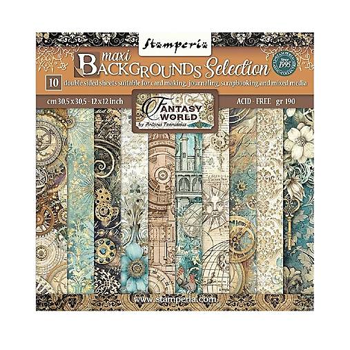 Papier - Scrapbook papier - Fantasy World Backgrounds - Stamperia  - 12x12 - 17572045_