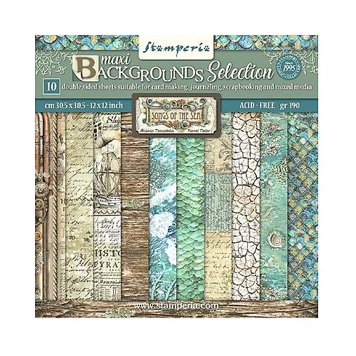 Papier - Scrapbook papier - Songs of the Sea Backgrounds- Stamperia  - 12x12 - 17572203_