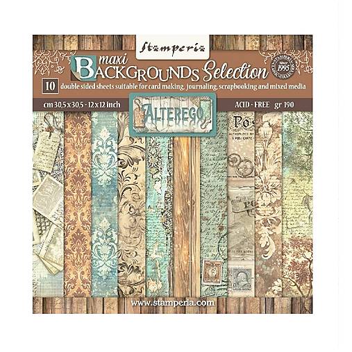 Papier - Stamperia Scrapbook papier Alterego Backgrounds 12 x 12 - 17572365_