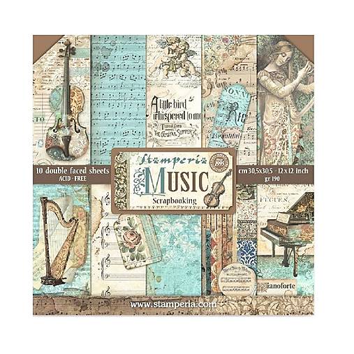 Papier - Stamperia Scrapbook papier Music 12 x 12 - 17572387_
