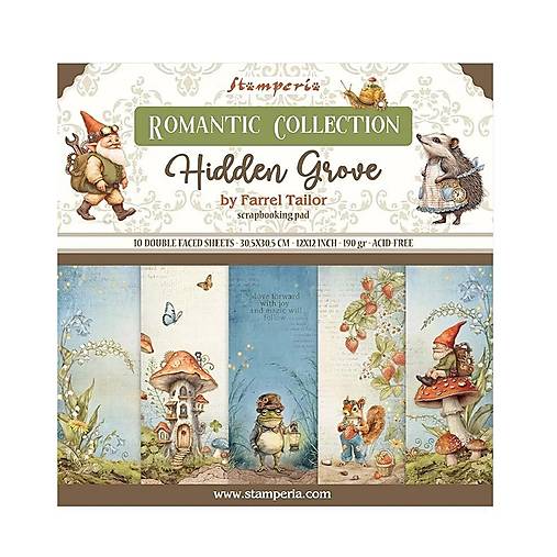 Papier - Stamperia Scrapbook papier Hidden Grove 12 x 12 - 17573327_