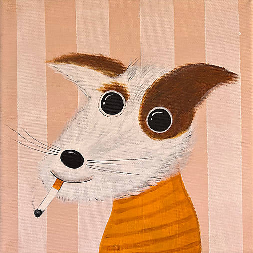 Rexík, originál obraz 20x20
