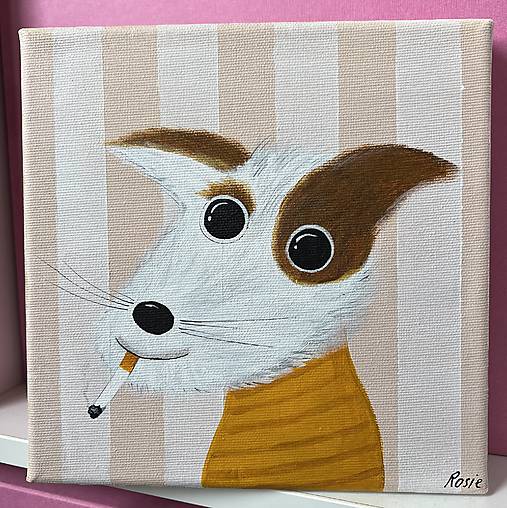 Rexík, originál obraz 20x20