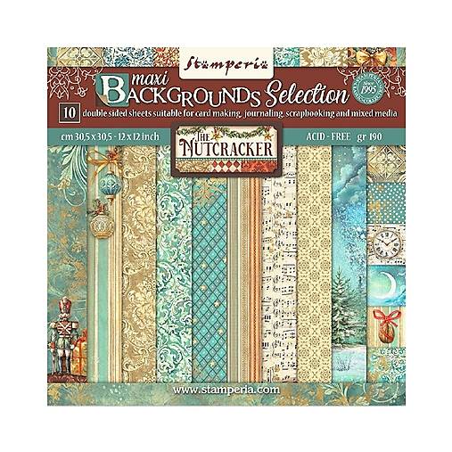 Papier - Stamperia Scrapbook papier The Nutcracker Backgrounds12 x 12 - 17574305_