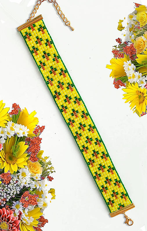 Náramky - Letné kúzlo - korálkový náramok  - 17574400_