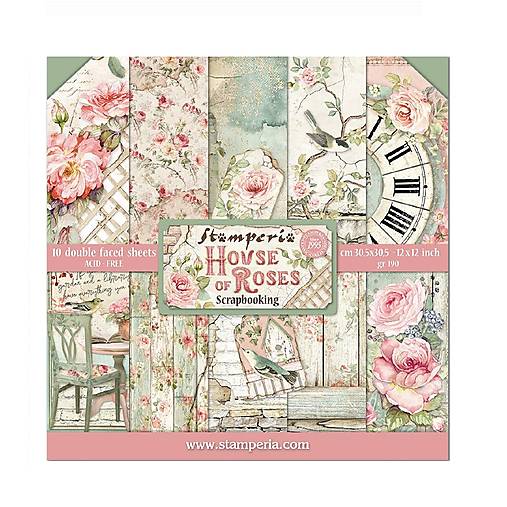 Papier - Stamperia Scrapbook papier House of Roses 12 x 12 - 17574480_