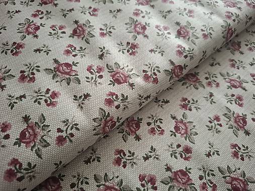 Textil - Bavlnená látka,, staroanglická ružička" - 17575188_