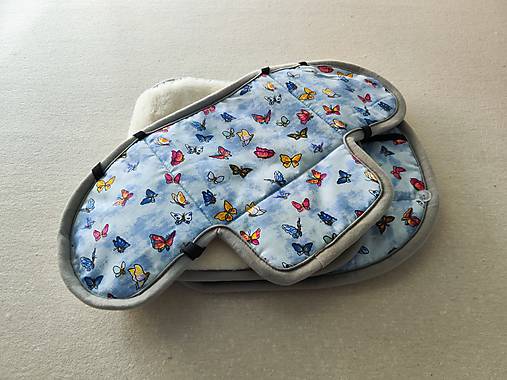 Detský textil - VLNIENKA Podložka do autosedačky Klippan Wego 15/36 kg 100% Merino TOP SUPER WASH Natural Motýľ - 17575811_