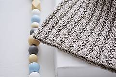 Detské čiapky - Letná pletená čiapka pre bábätko - sivá - 17575005_