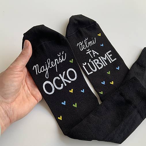 Maľované ponožky pre najlepšieho ocka / tata / tatina / ocinka