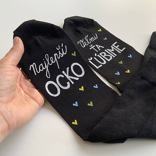 Maľované ponožky pre najlepšieho ocka / tata / tatina / ocinka