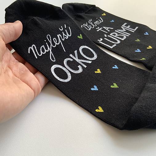 Maľované ponožky pre najlepšieho ocka / tata / tatina / ocinka