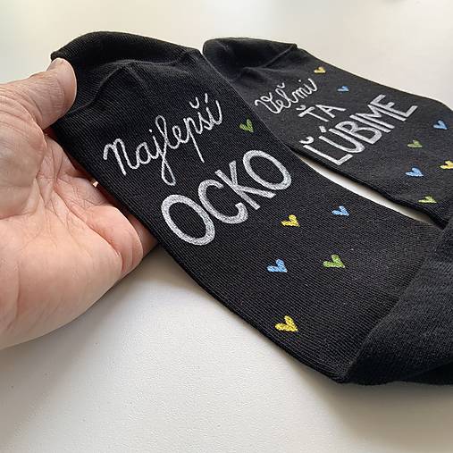 Maľované ponožky pre najlepšieho ocka / tata / tatina / ocinka