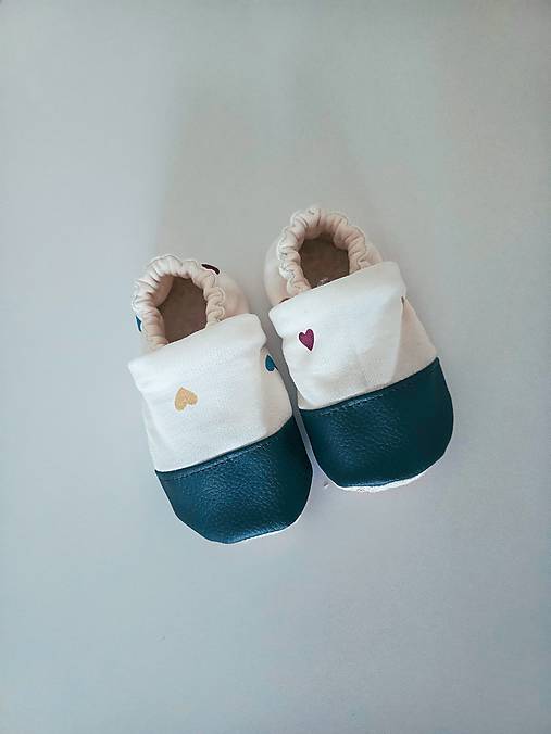 Detské topánky - Capačky srdiečko  - 17574488_