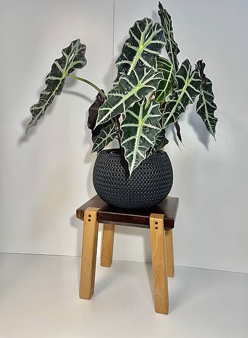 Nábytok - Ručne vyrobený drevený stolček - 17575878_