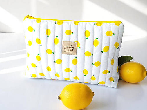 Kozmetická taška ZOYA (Letná sviežosť - žltý zips)