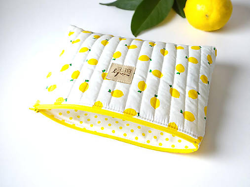 Kozmetická taška ZOYA (Letná sviežosť - žltý zips)