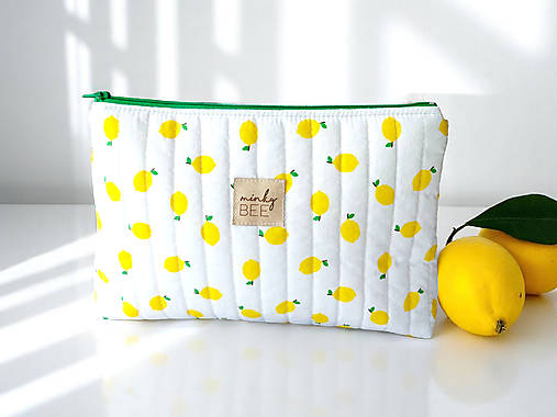 Kozmetická taška ZOYA (Letná sviežosť - zelený zips)