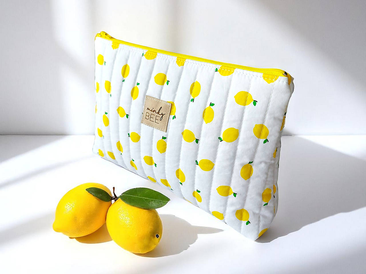 Kozmetická taška ZOYA (Letná sviežosť - žltý zips)