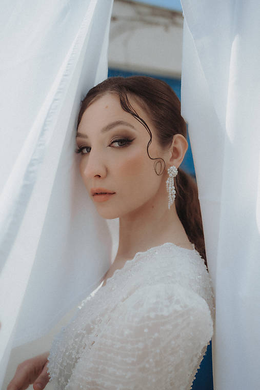 Luxusné perlové náušnice