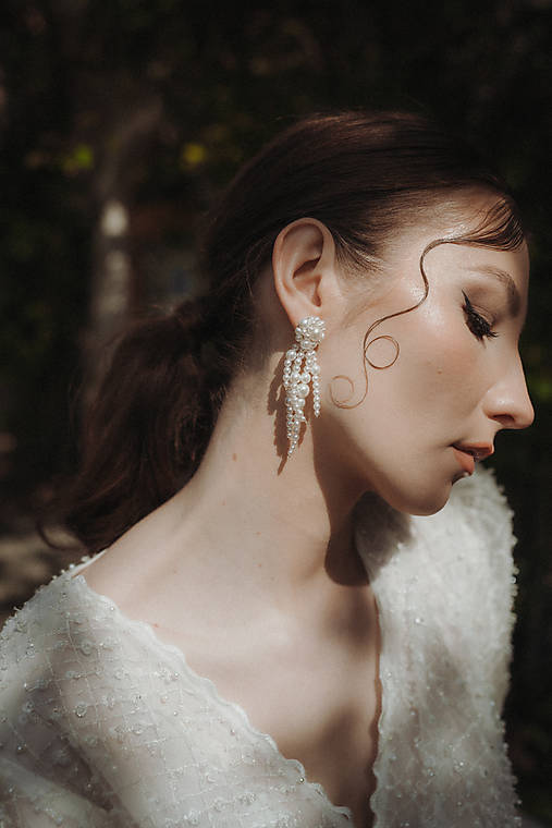 Luxusné perlové náušnice