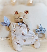 Hračky - Mojkáčik Macík ,spinkací Macík,nákrčník , ušká a korunka pre princa  - 17577076_