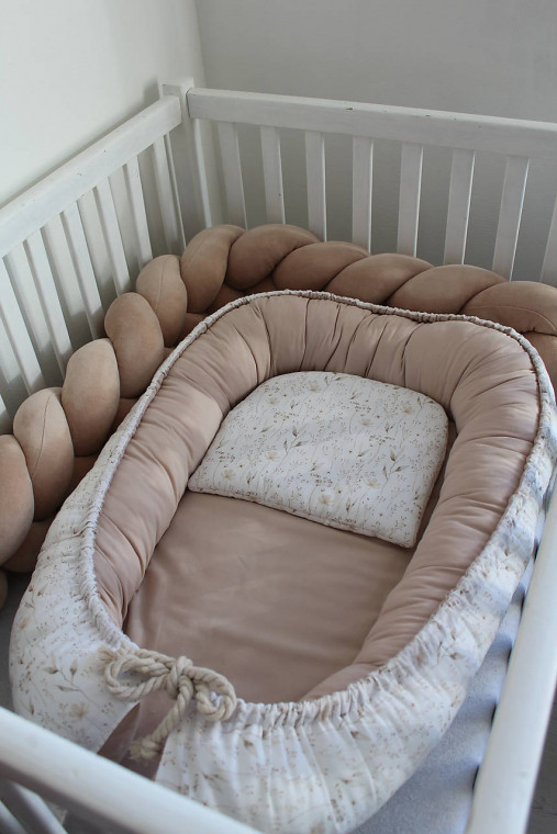 Detský textil - Hniezdo pre bábätko, sušené kvetiny - 17577209_