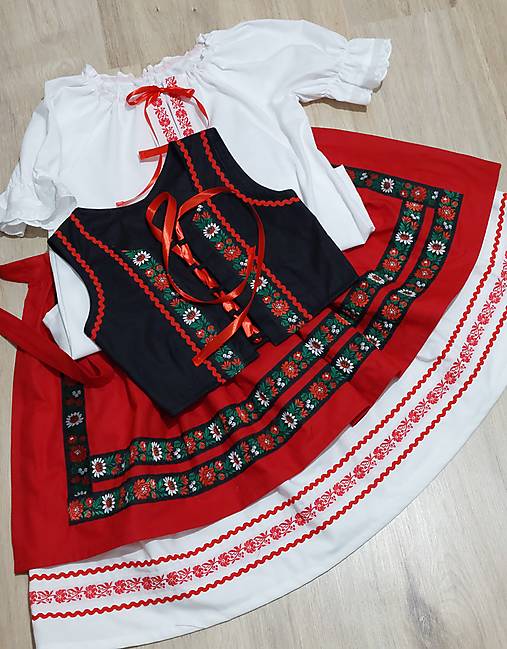 Detské oblečenie - Dievčenský kroj  (Veľkosť 116) - 17577478_