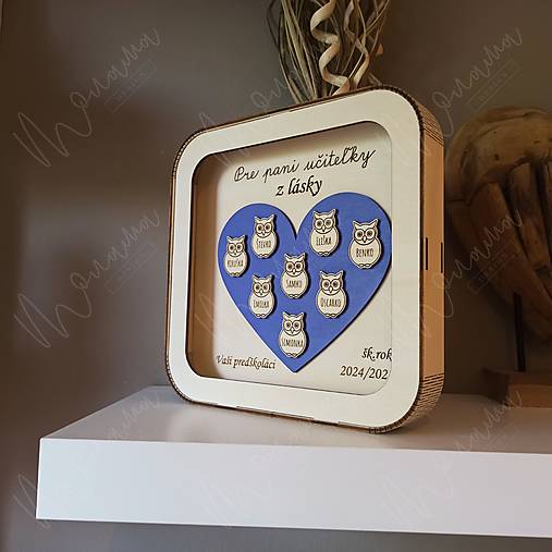 Obrazy - Darček pre učiteľku - Sovičky  - 17576517_