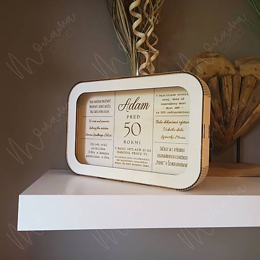 Obrazy - Originálny darček na narodeniny – obraz s faktami z roku narodenia - 17576528_