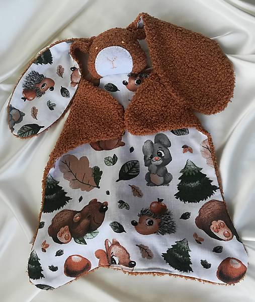 Hračky - Mojkáčik zajko- tmavohnedý - 17577019_