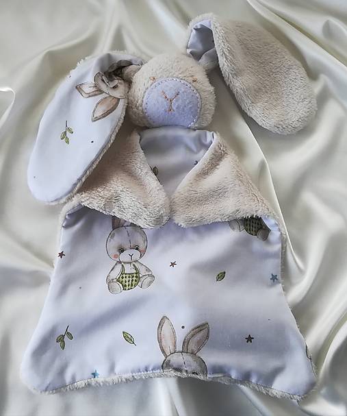 Hračky - Mojkáčik zajko- svetlučko béžový - 17577056_