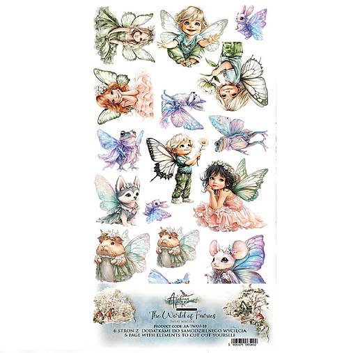 Papier - Scrapbook papier 6x12 The World of Fairies - 17579267_