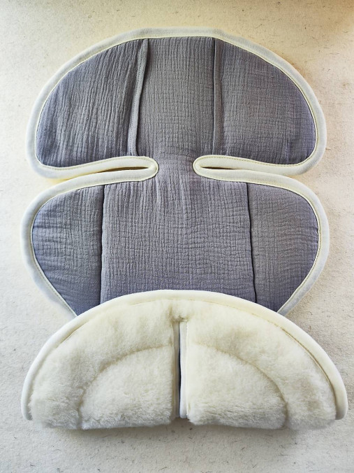 Detský textil - VLNIENKA podložka do autosedačky Britax Römer Baby Safe Pro 100% Merino top Super wash 100% Mušelín šedý - 17579227_