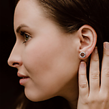 Náušnice - Náušnice z dreva Chérie a mincového striebra - 17579305_