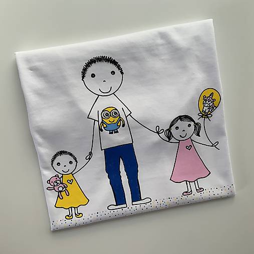 Originálna maľovaná sada tričiek pre OCKA a DCÉRY